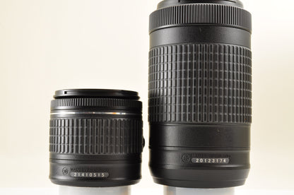 [US Duty Paid] Nikon D5600 DSLR Camera w/AF-P 18-55mm & 70-300mm VR Lens Kit US