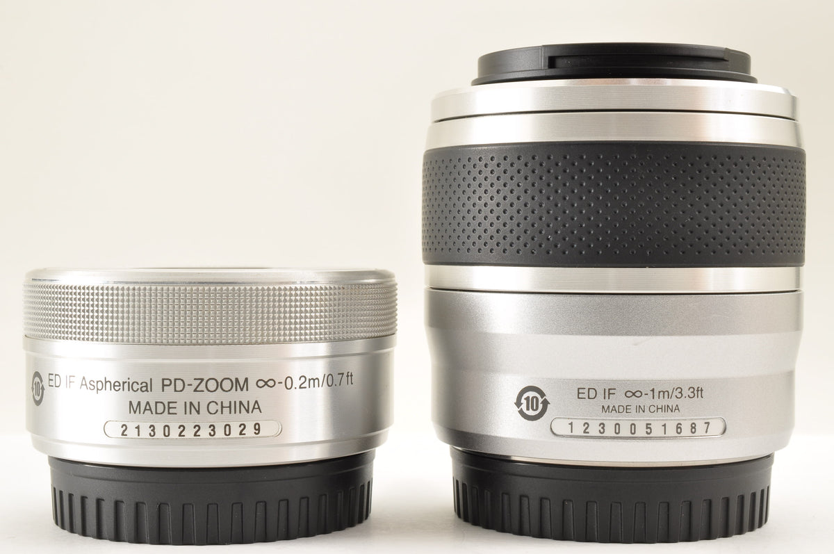 [Top Mint+ SC: 803] Nikon 1 J5 Silver W zoom kit 10-30mm & 30-110mm VR US Stock