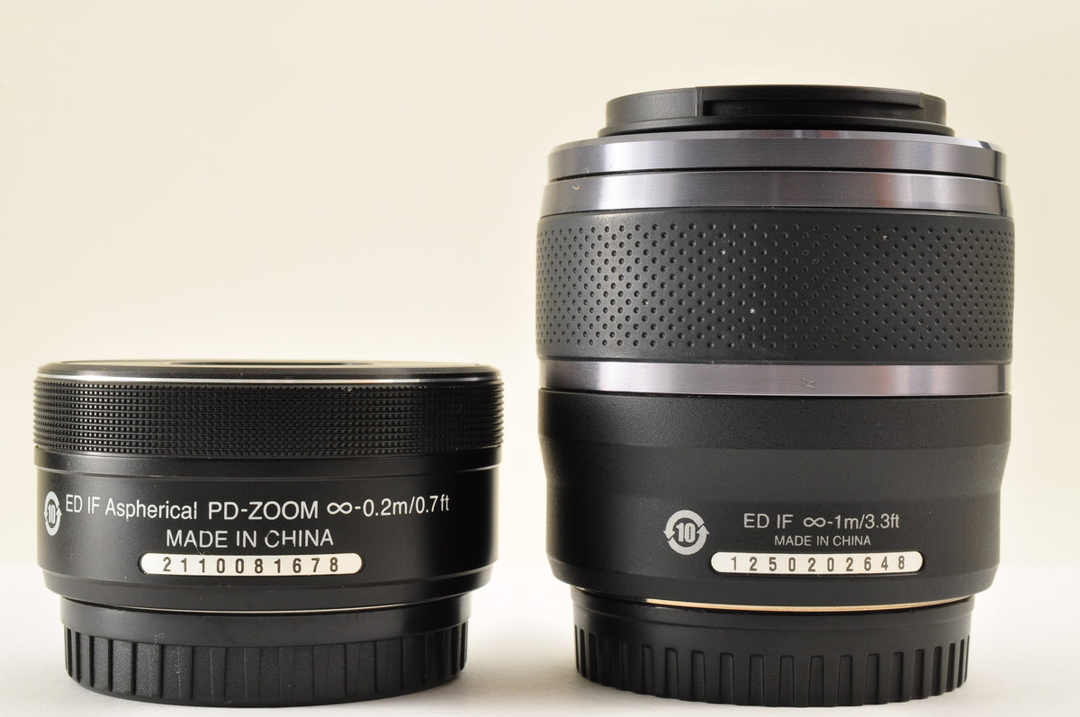 [Mint+++ SC: 2069] Nikon 1 J5 Black W zoom kit 10-30mm PD & 30-110mm US OR Stock