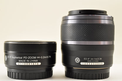 [Mint+++ SC: 2069] Nikon 1 J5 Black W zoom kit 10-30mm PD & 30-110mm US OR Stock