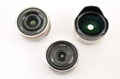 [Mint+++] SONY A6000 ILCE-6000Y SILVER SELP1650 & 16mm Fisheye converter US OR