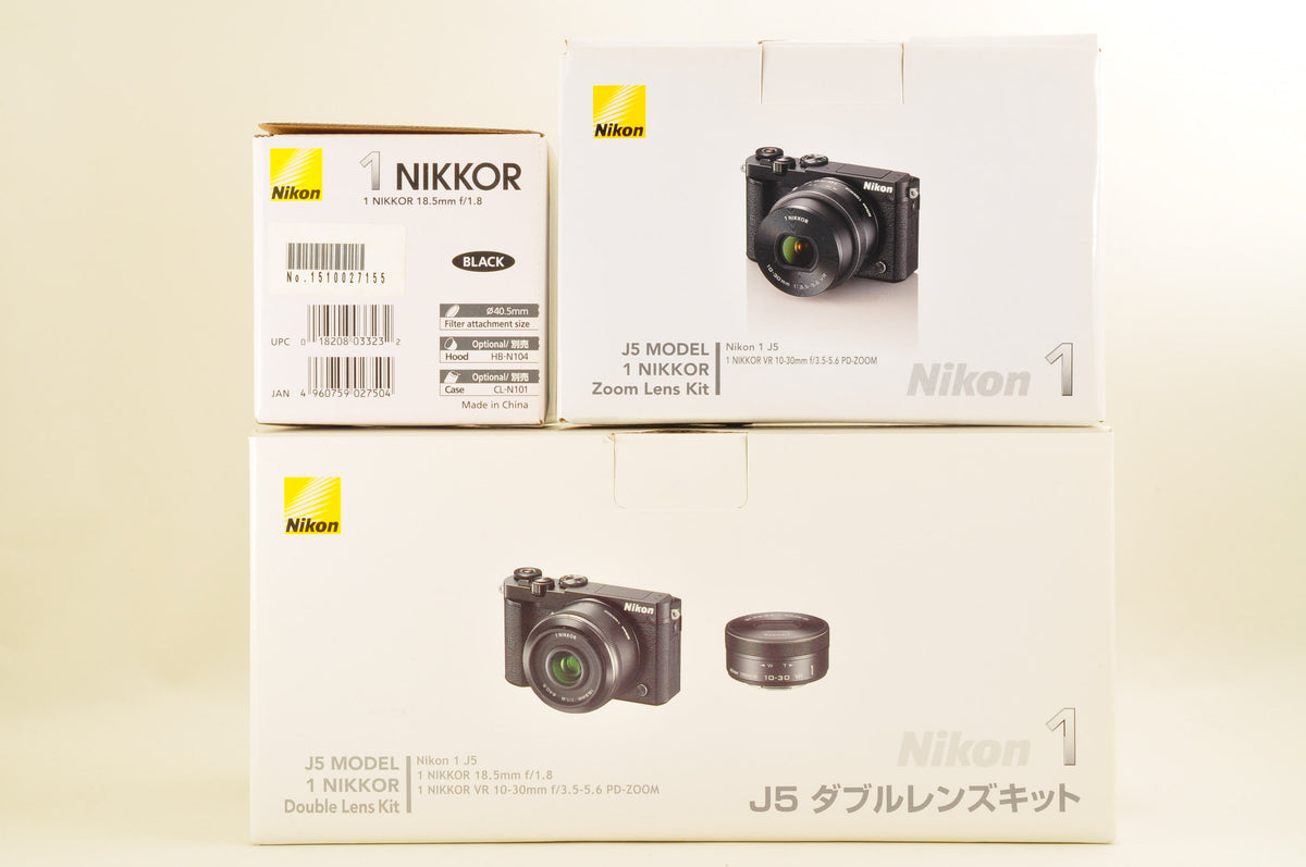 [Top Mint+ SC: 4946] Nikon 1 J5 Black Lens Kit 10-30mm PD & 18.5mm US OR Stock