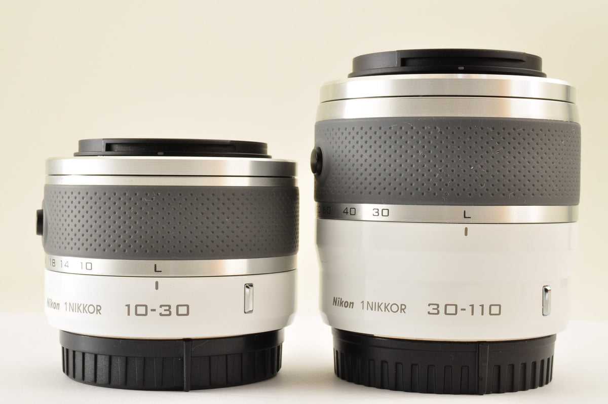 [Mint+] Nikon 1 NIKKOR 10-30mm & 30-110mm VR White W zoom Camera lens US Stock
