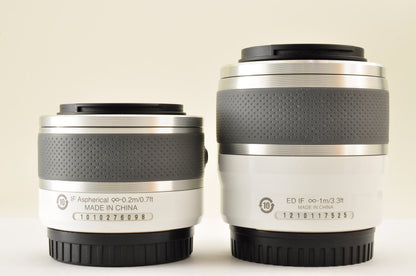 [Mint+] Nikon 1 NIKKOR 10-30mm & 30-110mm VR White W zoom Camera lens US Stock