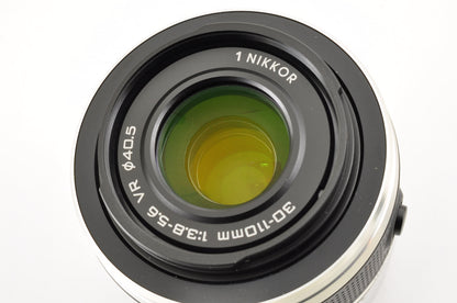 [Mint+ SC: 101] Nikon 1 J5 Silver Double Lens Kit 10-30mm & 30-110mm US Ships