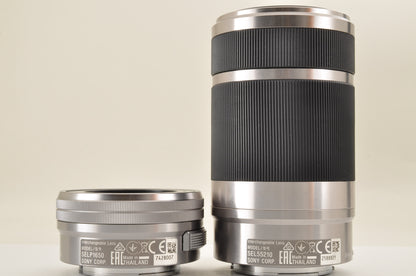 [US Duty Paid] SONY A6000 ILCE-6000Y SILVER w/ SELP1650 & SEL55210 SC:10320 USA
