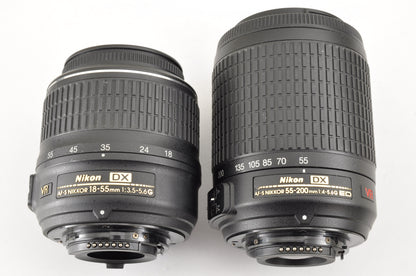 [Mint+] Nikon D5200 24.1MP Digital SLR Red w/18-55mm & 55-200mm VR US Ships