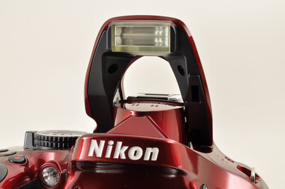 [Mint+] Nikon D5200 24.1MP Digital SLR Red w/18-55mm & 55-200mm VR US Ships