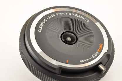 [Top Mint+] OLYMPUS Fisheye Body Cap Lens Black 9mm f/8.0 BCL-0980 Wide Angle US