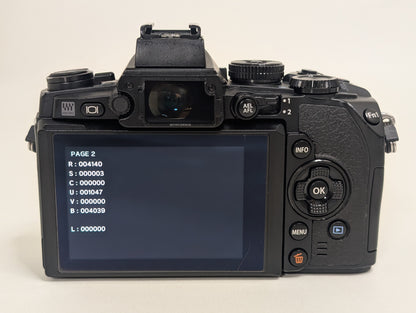 [Mint+ in BOX SC: 4140] Olympus OM-D E-M1 Digital Camera Black Body US OR Stock