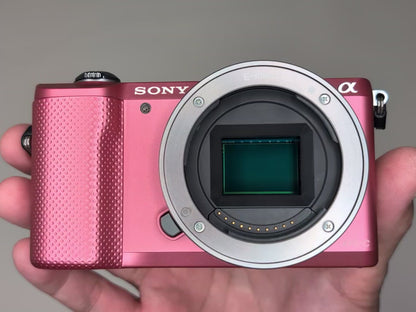 [Top Mint+] SONY Alpha A5000 Digital Camera PINK & SELP1650 Lens English OK!