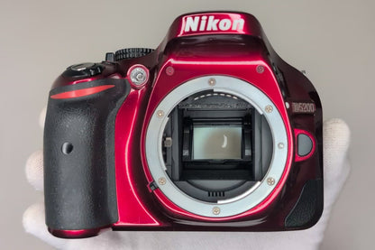 [Mint+] Nikon D5200 24.1MP Digital SLR Red w/18-55mm & 55-200mm VR US Ships