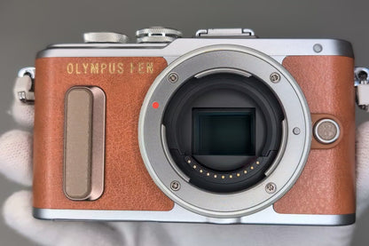 [US Duty Paid] OLYMPUS PEN E-PL8 Brown 14-42mm 40-150mm Lens Count:1917 From USA