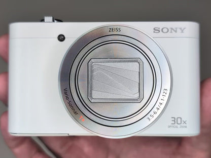 [Top Mint+] Sony DSC-WX500 White 18.2MP 30x Digital Camera in Case US OR Stock