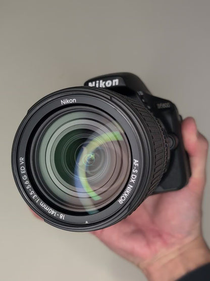 [Top Mint SC: 5804] Nikon D5600 24.2 MP DSLR 18-140mm VR Kit &35mm F/1.8 G USA