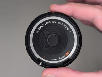 [Top Mint+] OLYMPUS Fisheye Body Cap Lens Black 9mm f/8.0 BCL-0980 Wide Angle US