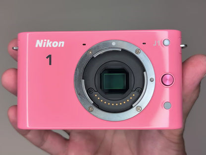 [Top Mint+] Nikon 1 J1 Pink 10.1MP Mirrorless Camera 10-30mm & 30-110mm US OR