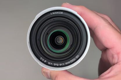 [Top Mint+] Nikon 1 NIKKOR 10-100mm F/4-5.6 VR ZOOM Lens Silver Ship from USA